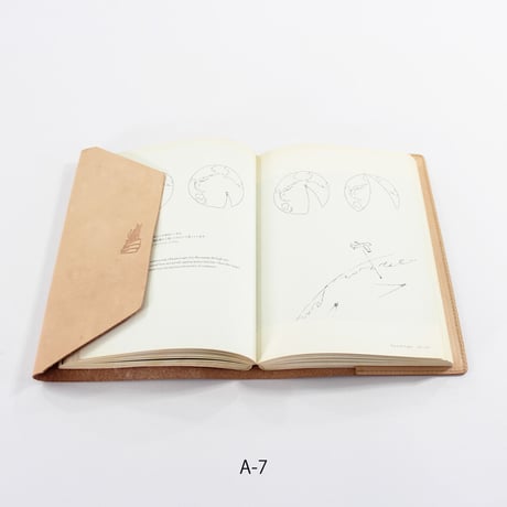 COW LEATHER BOOK COVER A5判 栃木レザー　※日焼けあり※