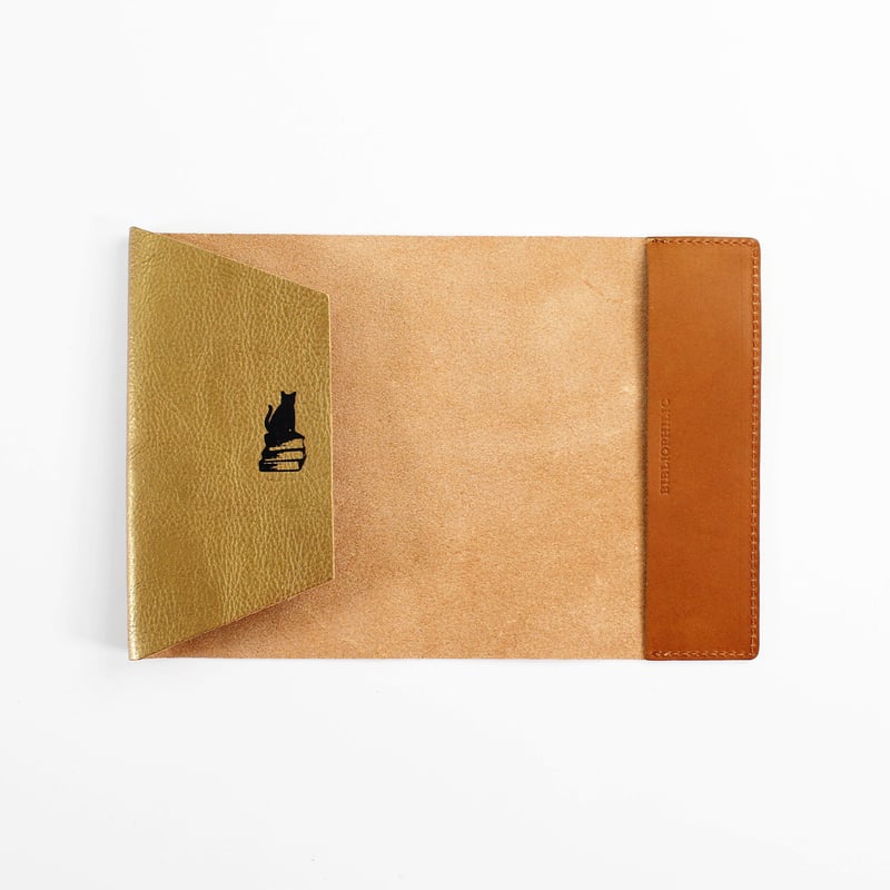 ブックカバー / COW LEATHER BOOK COVER 文庫 SILVER/GOLD ブックカバー / COW LEATHER BOOK COVER 文庫 SILVER/GOLD