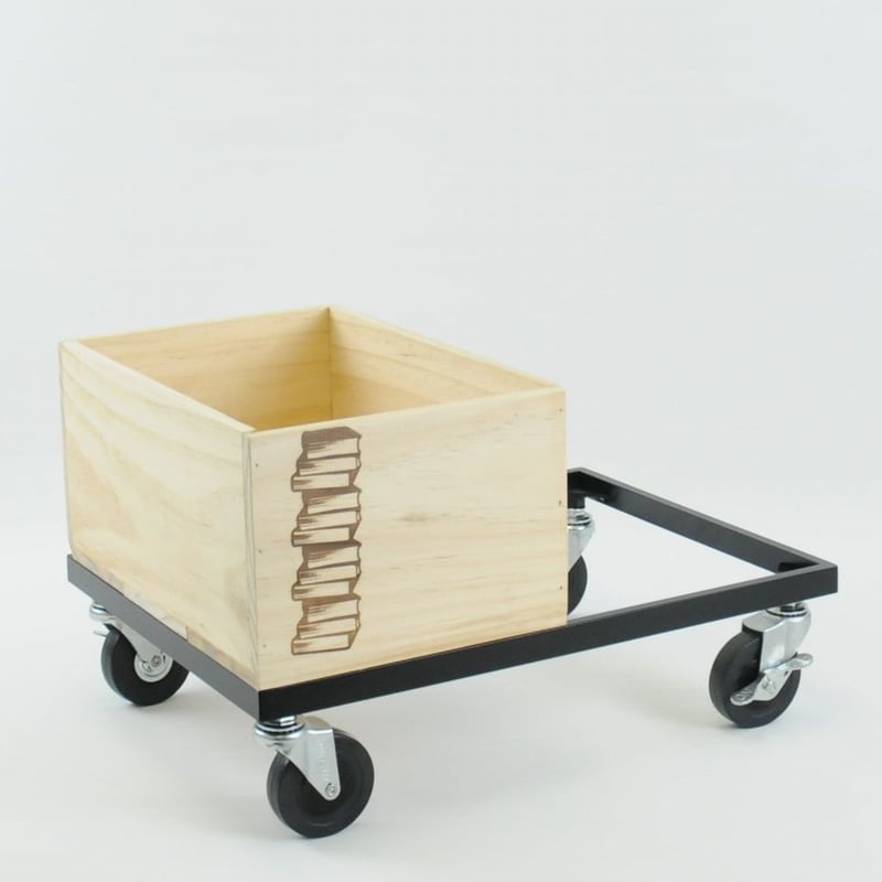 biblio philic ブックコンテナ カート付き BOOK CONTAINER CART | BIBLIOPHILIC