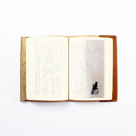 ブックカバー / COW LEATHER BOOK COVER 文庫 SILVER/GOLD