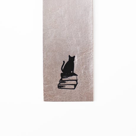 しおり　COW LEATHER BOOKMARK SILVER/GOLD