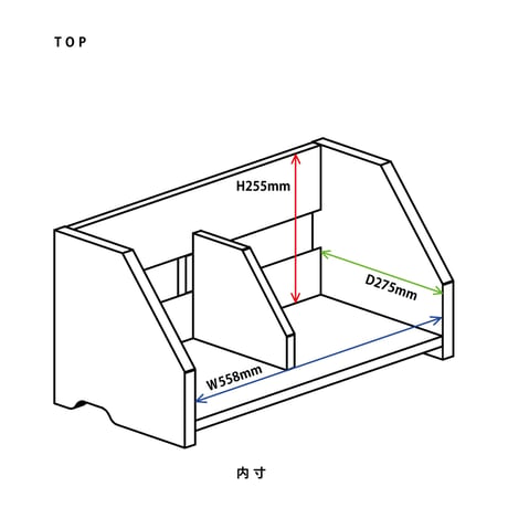 ブックシェルフ　黒猫の本棚 STACKING SHELF 3段　ANGLE×REGULAR×TOP