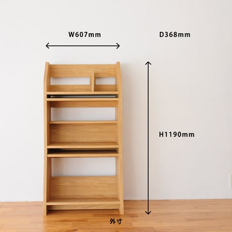 ブックシェルフ　黒猫の本棚 STACKING SHELF 3段　ANGLE×REGULAR×TOP