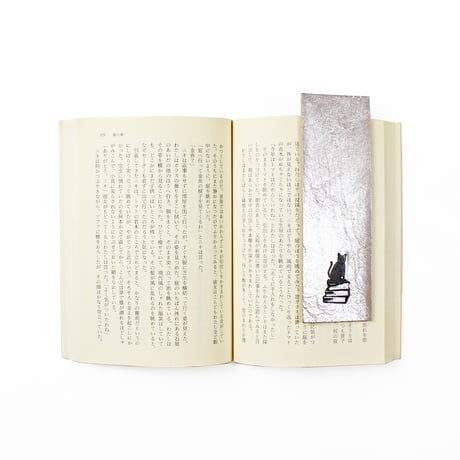 しおり　COW LEATHER BOOKMARK SILVER/GOLD