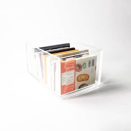 BOOK CONTAINER HALF ACRYLIC/ ACRYLIC GLASS COLOR　展示品