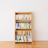ブックシェルフ　黒猫の本棚 STACKING SHELF 3段　REGULAR×HALF×HALF
