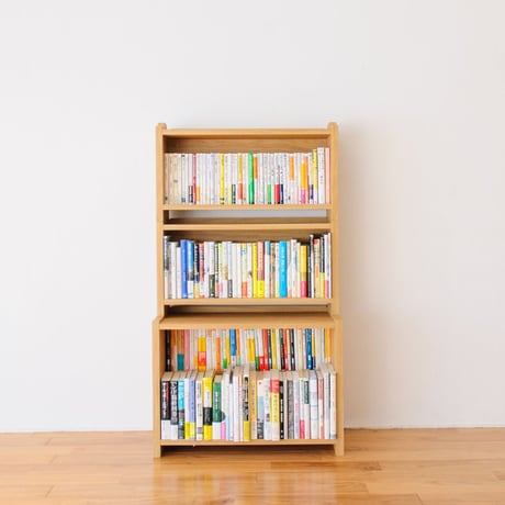 ブックシェルフ　黒猫の本棚 STACKING SHELF 3段　REGULAR×HALF×HALF