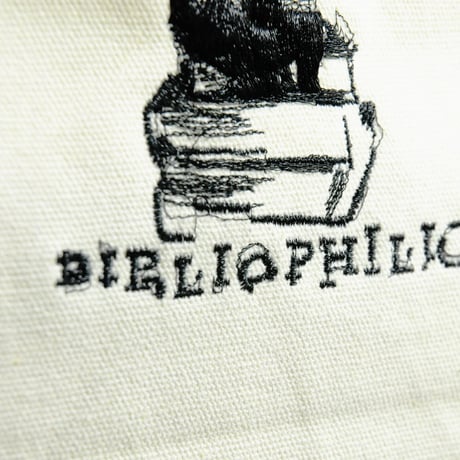 数量限定　Nukeme  ×  BIBLIOPHILIC  グリッチ刺繍キャンバストートバッグ Sサイズ