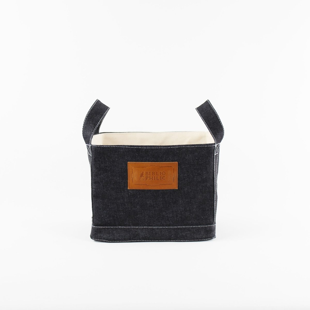 BOOK TOTE BAG DENIM HALF | BIBLIOPHILIC