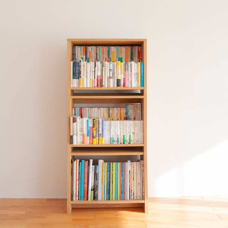 ブックシェルフ 黒猫の本棚 STACKING SHELF 3段 ANGLE×REGULAR×R