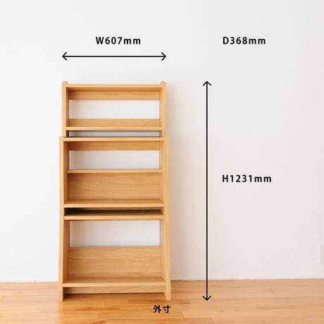 ブックシェルフ　黒猫の本棚 STACKING SHELF 3段　ANGLE×REGULAR×HALF