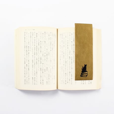 しおり　COW LEATHER BOOKMARK SILVER/GOLD