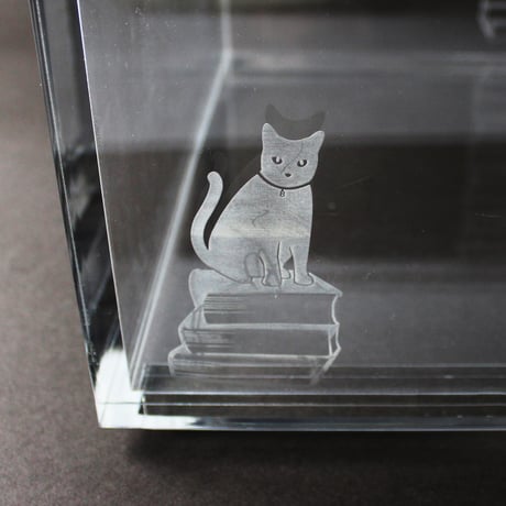 BOOK CONTAINER HALF ACRYLIC/ ACRYLIC GLASS COLOR　展示品