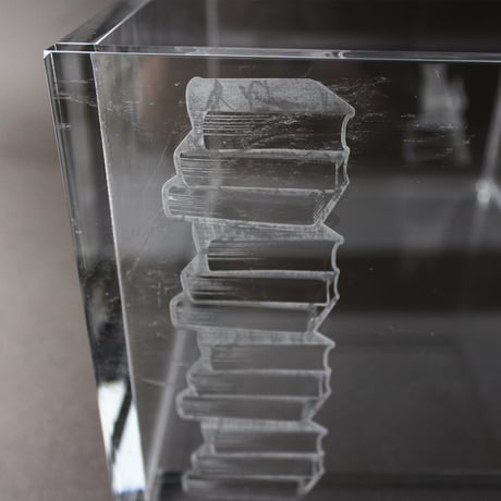BOOK CONTAINER HALF ACRYLIC/ ACRYLIC GLASS COLOR　展示品