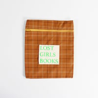 Nine Stories BOOK POUCH CHECK CAMEL
