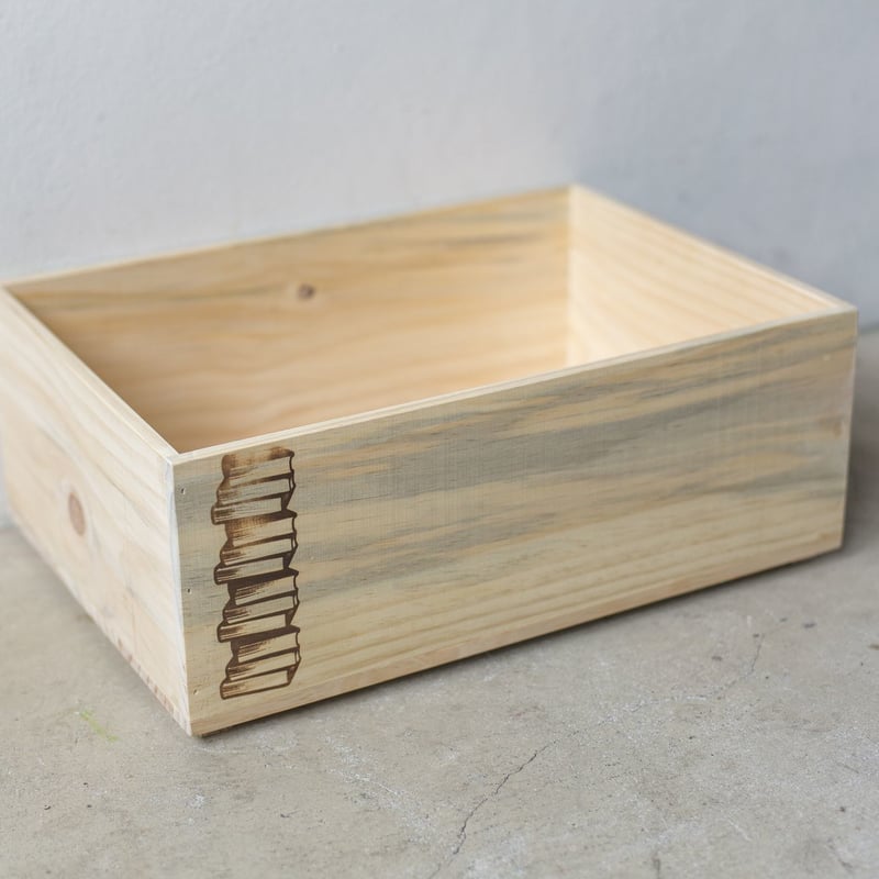 BIBLIO PHILIC ブックコンテナ 4箱 カート付き 本収納 木箱 本棚 BOOK CONTAINER Natural HALF S | BIBLIOPHILIC