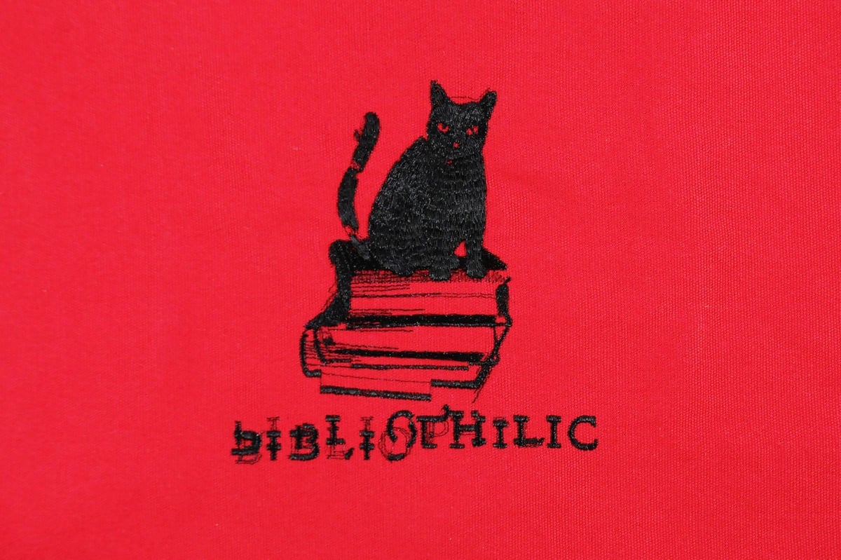 数量限定 Nukeme × BIBLIOPHILIC グリッチ刺繍キャンバストートバッグ