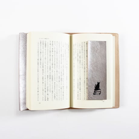ブックカバー / COW LEATHER BOOK COVER 新書 SILVER/GOLD