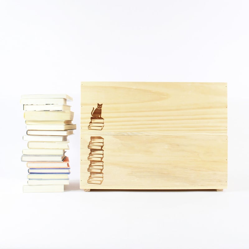 【新品、本物、当店在庫だから安心】 BOOK CONTAINER Natural | BIBLIOPHILIC 本棚・本収納