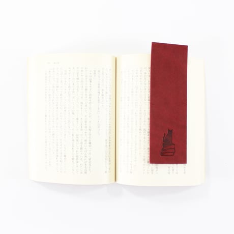 しおり　COW LEATHER BOOKMARK WAXED