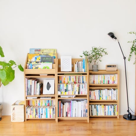 ブックシェルフ　黒猫の本棚 STACKING SHELF 2段　HALF×HALF