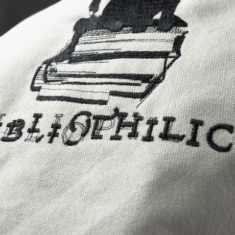 数量限定　Nukeme  ×  BIBLIOPHILIC  グリッチ刺繍キャンバストートバッグ Lサイズ