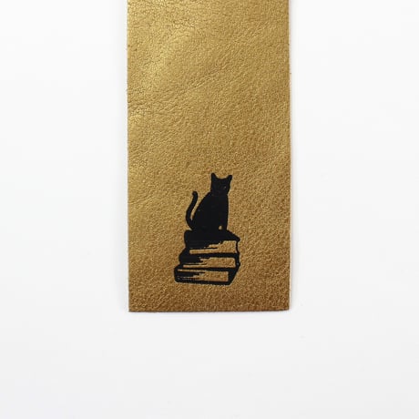 しおり　COW LEATHER BOOKMARK SILVER/GOLD