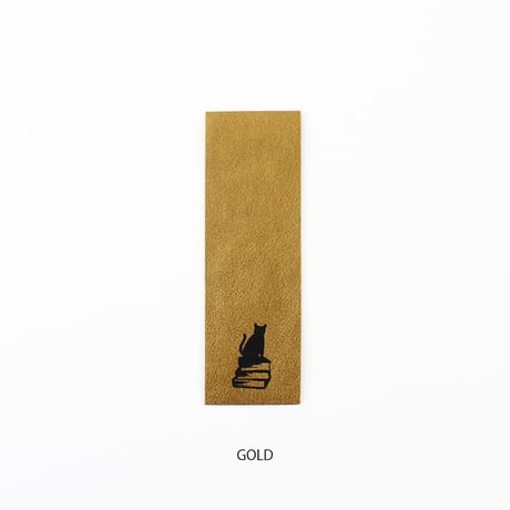 しおり　COW LEATHER BOOKMARK SILVER/GOLD