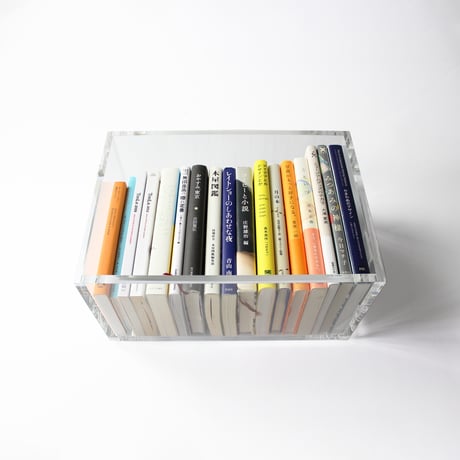 BOOK CONTAINER HALF ACRYLIC/ ACRYLIC GLASS COLOR　展示品