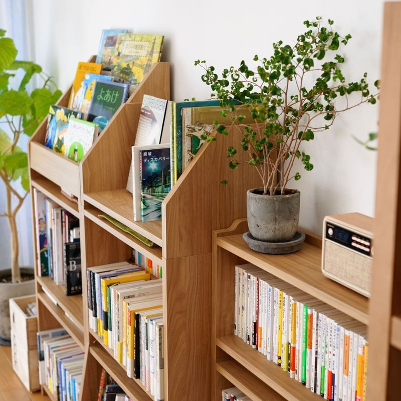 ブックシェルフ 黒猫の本棚 STACKING SHELF 3段 REGULAR×HALF×HA