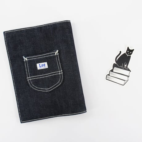 LEE BOOK COVER  A5  DENIM BLUE