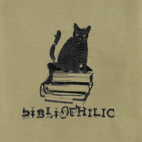 数量限定　Nukeme  ×  BIBLIOPHILIC  グリッチ刺繍キャンバストートバッグ Lサイズ
