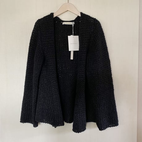 【Greed International グリードインターナショナル】Lily Kid Mohair Flare Cardigan in Black