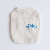 【DENTIST APPOINTMENT /デンティスト アポイントメント】Waffle Crop T-shirt /ivory
