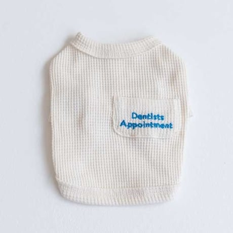【DENTIST APPOINTMENT /デンティスト アポイントメント】Waffle Crop T-shirt /ivory