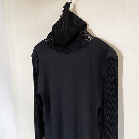 【si:m シーム】turtle neck L/S tee in white / brown / black