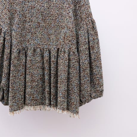 【Greed International グリードインターナショナル】KASURI Classic Tweed Puff Blouse in Other