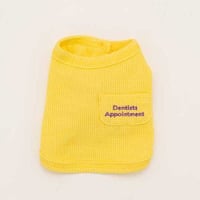 【DENTIST APPOINTMENT /デンティスト アポイントメント】Waffle Crop T-shirt yellow