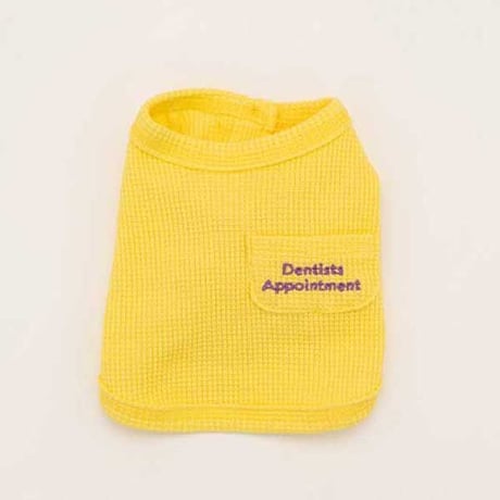 【DENTIST APPOINTMENT /デンティスト アポイントメント】Waffle Crop T-shirt yellow
