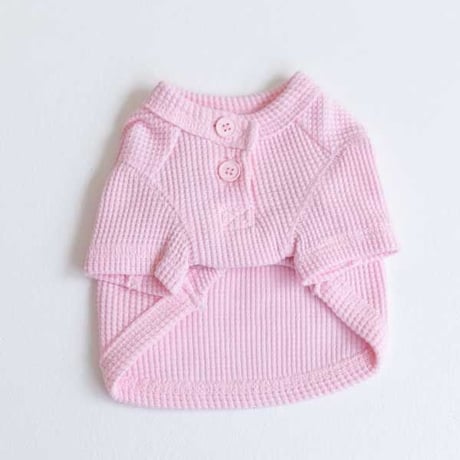 【DENTIST APPOINTMENT /デンティスト アポイントメント】Waffle Crop T-shirt /pink