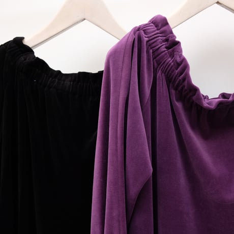 【mieyamieya ミエヤミエヤ】Velor Onepiece(ベロアワンピース） in purple/black