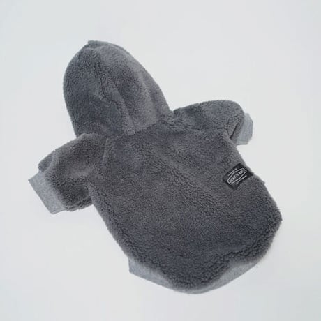 【DOGGY BRO /ドギーブロ】NUKUMORI DOG HOODIE  (ボアフーディー）GREY S/Mサイズ