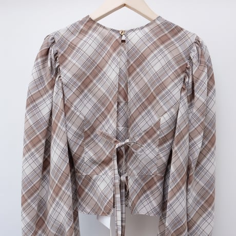 【Greed International グリードインターナショナル】Sienna Glow Check Short Blouse