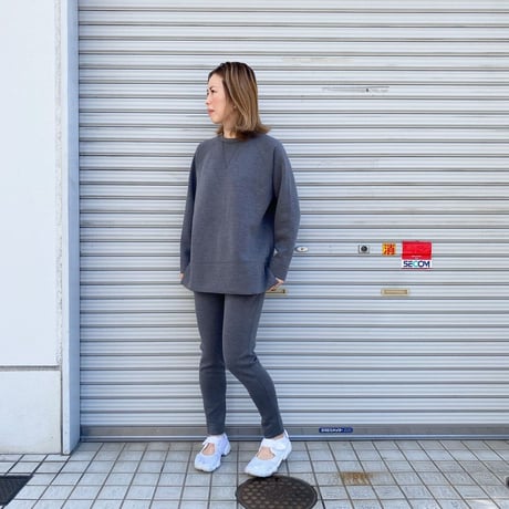 【Bed&Breakfast】　【quan別注】double air sweat (ダブルエアースウェット）BLACKMIX