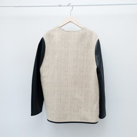 【Greed International グリードインターナショナル】KASURI Knot Slub Tweed Long Blouse