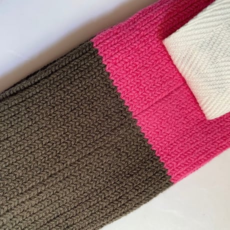 【Traditional Wetherwear/トラディッショナルウェザーウエア】BICOLOR SOCKS  ブラウン×ピンク