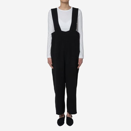 【Greed International グリードインターナショナル】Standard Double Cloth Salopette in Black