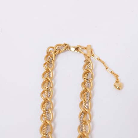 【Bijou R.I/ビジューアールアイ】Heart Stitch Chain Neclace