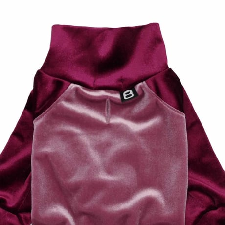 【PEGION/ペギオン】BICOLOR STRETCH VELOR ROMPERS (バイカラーストレッチベロアロンパース） red/navy