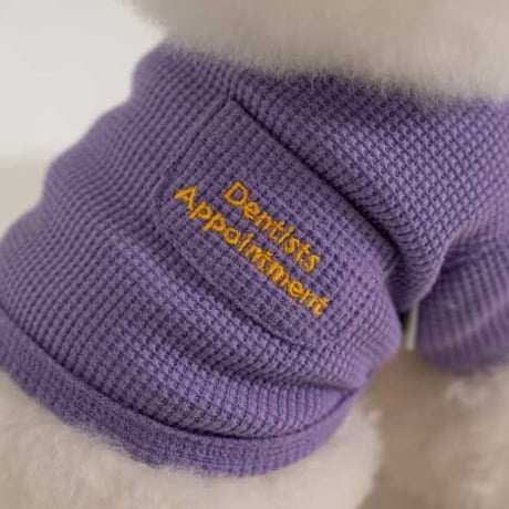【DENTIST APPOINTMENT /デンティスト アポイントメント】Waffle Crop T-shirt /purple